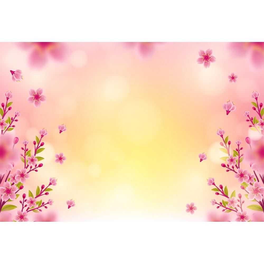 Весенние Розовые Цветы Фон Блеск Свет Боке Цветочный Сакура Фон для Фотосессии Новорожденных Фотостудия