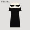  She S Miss Color Matching Color Knit Dresses SSkopo22010 Bk