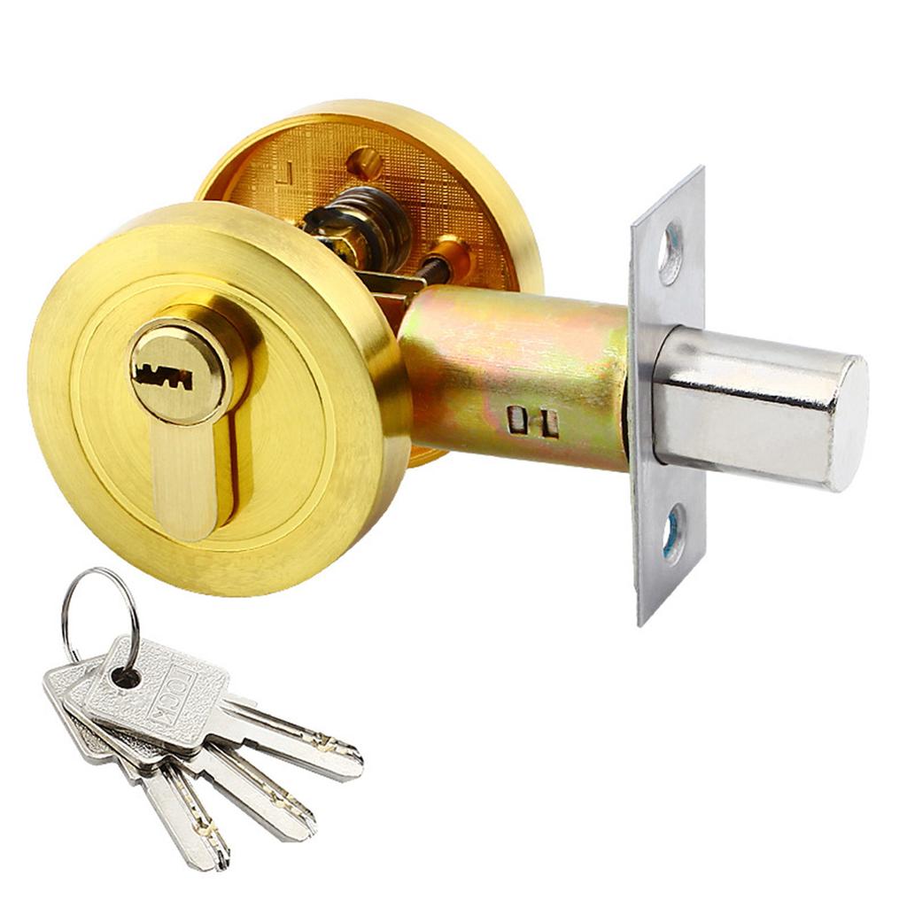 Одноцилиндровые ригели Круглый дверной замок Вход ключом Прочная нержавеющая сталь для 35 50 мм Передняя дверь Ванная Спальня