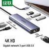 Ugreen Хаб CM512 Type-C с Gigabit Ethernet и HDMI