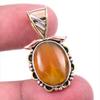 Natural Botswana Agate Gemstone 925 Solid Silver Two Tone Pendant 1.25'' f3S32