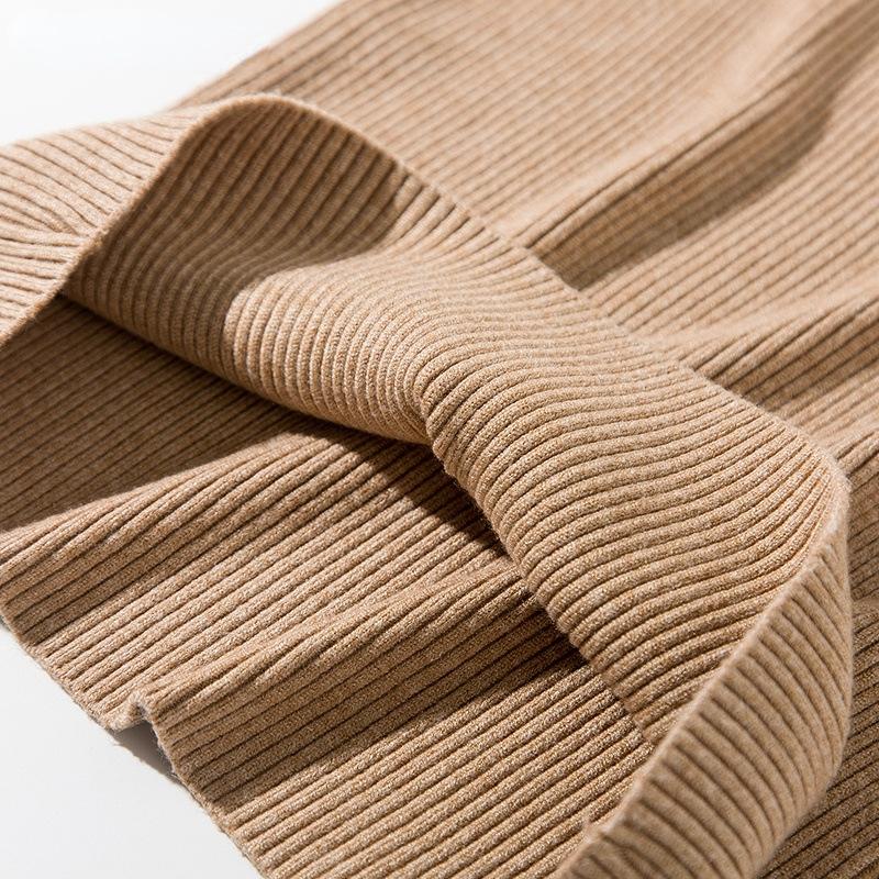 Вязаное нижнее пальто с высоким воротником, пуловер на раннюю весну, вязаный маленький свитер с высоким воротником, элегантная и удобная женская одежда