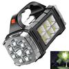 Portable LED Searchlight Solar Powered COB Flashlight Rechargeable Work Light with Handle for Camping Hiking Emergency
