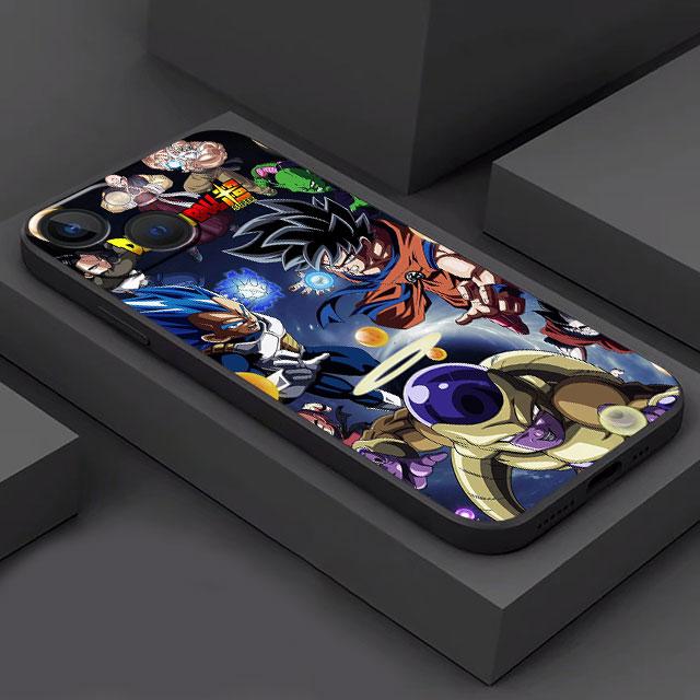 Чехол для телефона с аниме для Apple iPhone 12 Mini 13 Pro Max, чехлы 8 6s XS X 14 Plus 7 XR SE 11, черный мягкий чехол из ТПУ Dragon Son G-Gokus