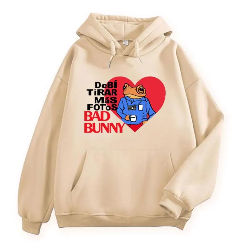 2025 DTMF Bad Bunny Printing Hoodie Debi Tirar Mas Fotos Bad Bunny Harajuku Fashion Sweatshirt Album Shirt Unisex Hoodies