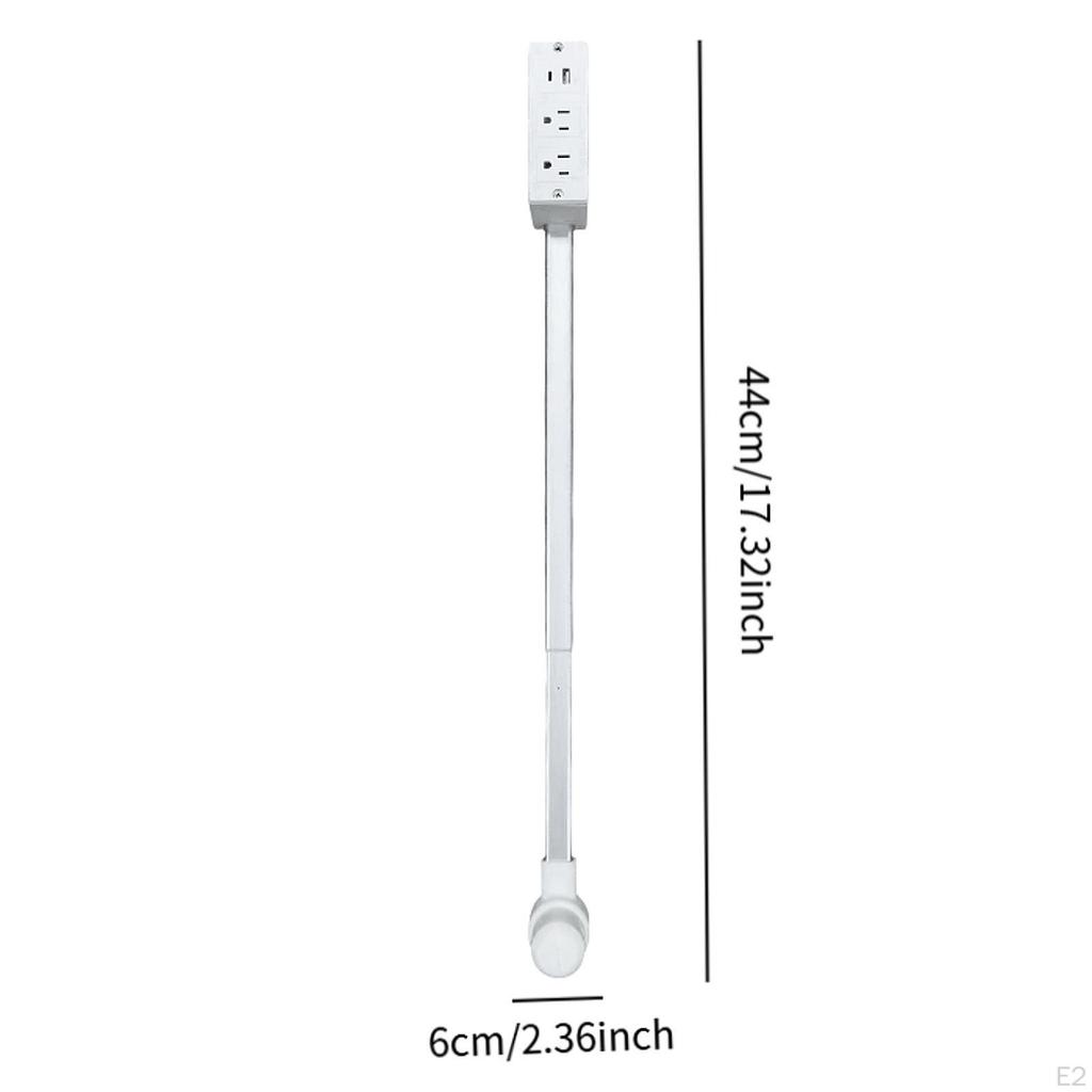 Multi Plug Wall Outlet Extender Electrical USB A C and Two AC Outlets White