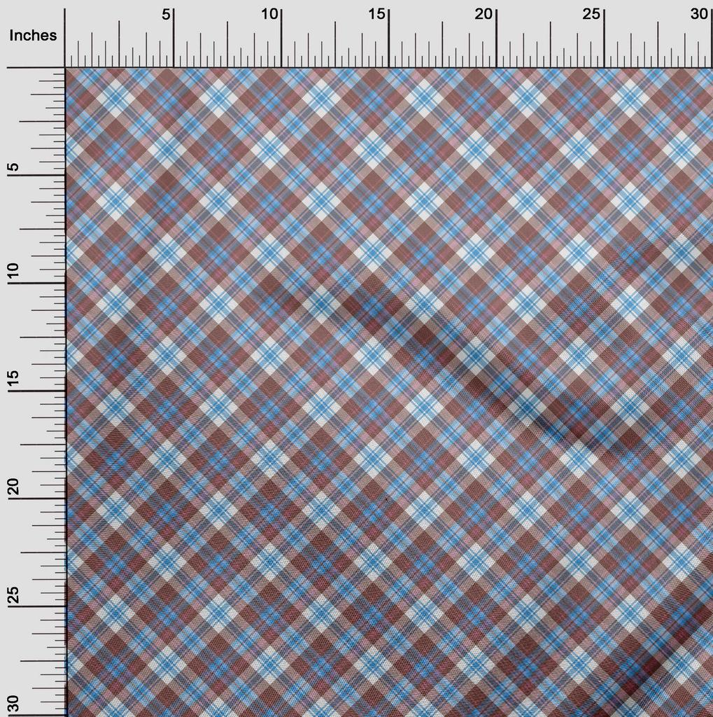 oneOone Ткань Cotton Flex темно-синего цвета в клетку, швейная ткань с принтом, по ярдам, 40 дюймов