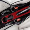 Red Carbon Fiber Interior Handbrake Console Cover Trim For 2012-15 Fiat 500