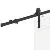 Sliding Door Hardware Set 200 cm Steel Black