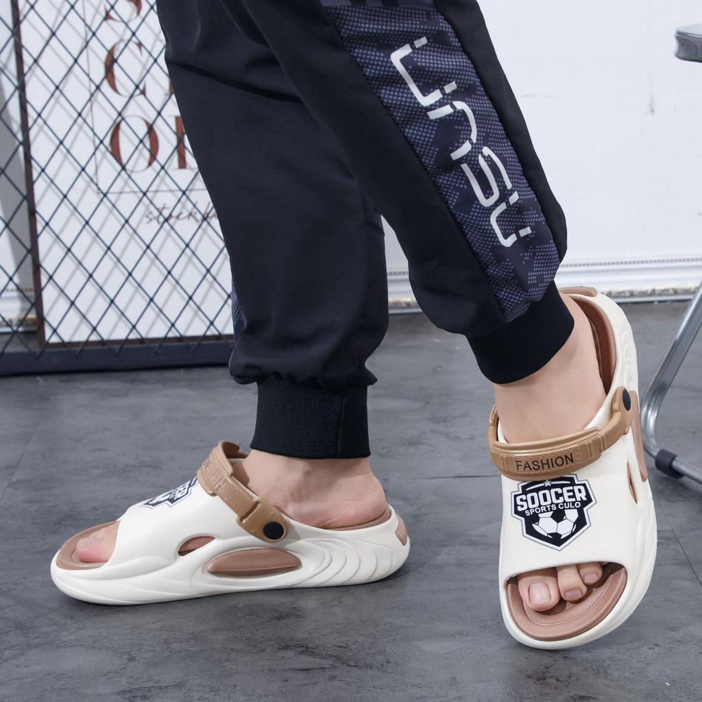 Мужские модные летние сандалии из ЭВА высокого класса, нескользящие, дезодорирующие, на толстой подошве, пляжная обувь