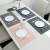 Faux Leather Heat Resistant Placemats Set of 4 – Waterproof Oilproof Wipeable Dining PU Place Mat Easy Clean Table Mats for Kitchen/Dining/Holiday