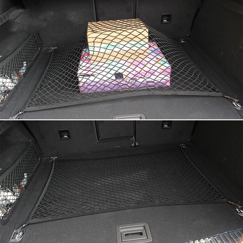 For Hyundai Creta Solaris Accent Tucson Elantra Car Boot Luggage Storage Cargo Organiser Elastic Mesh Trunk Net