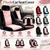 Faux Fur Car Seat Covers Winter Warm Plush Car Seat Cover Interior Decor Faux Fur Seat Cover  Sedan