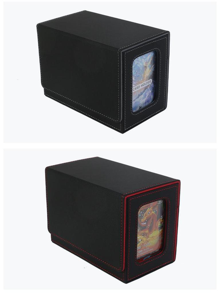 Dual Compartment Game Card Storage Box for 160+ Double Sleeved Cards - Fits Werewolf, Pokemon TCG, Ultraman Decks