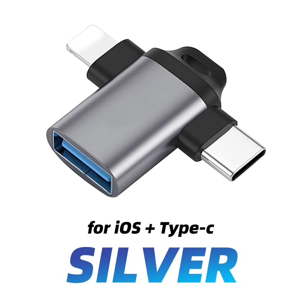2 в 1 OTG адаптер Fonken Micro USB Type-C штекер на USB 3.0 гнездо Адаптер Card Reader Многофункциональный конвертер Адаптер для мобильного телефона