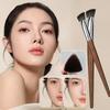 Кисть для тональной основы и консилера с деревянной ручкой, треугольная, премиальная, для контурирования и румян, безупречная, плотная кисть для макияжа лица под глаза