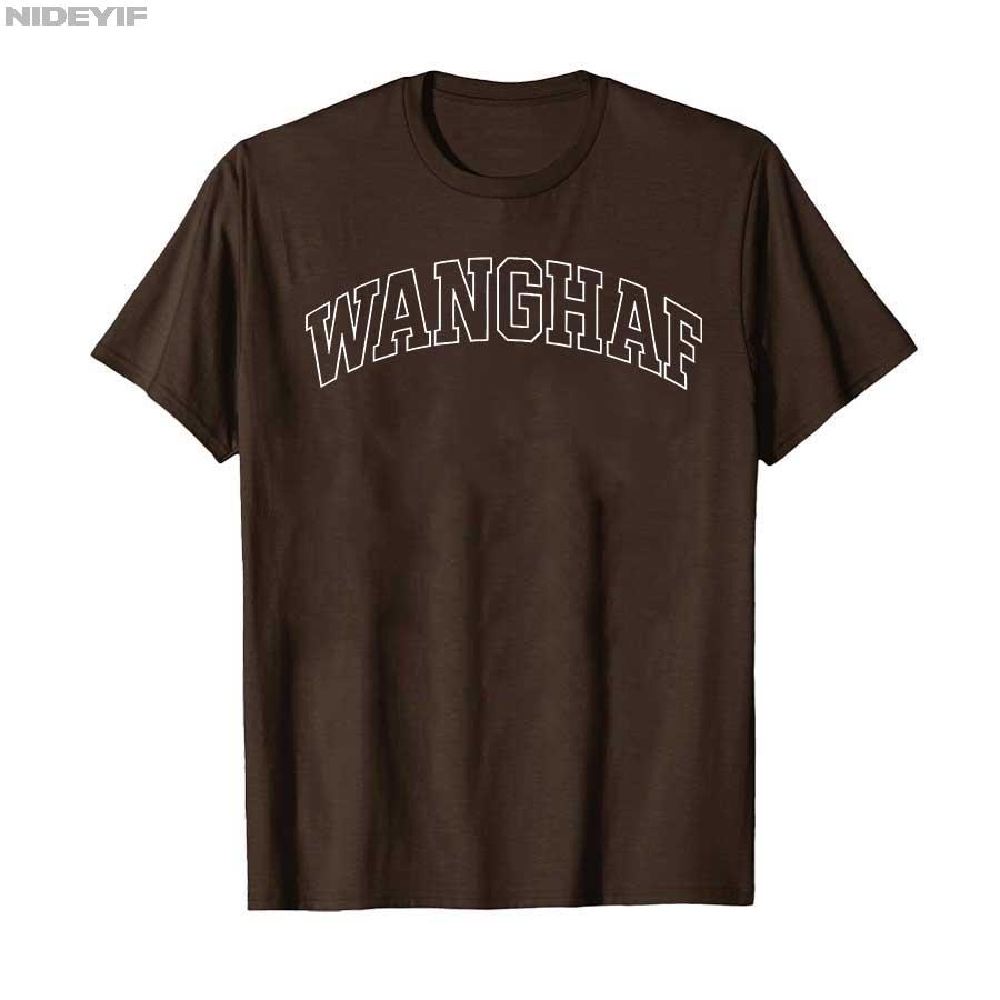 Футболка WANGHAF для мужчин и женщин 100% хлопок, футболки с коротким рукавом, топы 0928-1