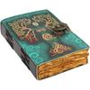 Blank Spell Book of Shadows Journal with Lock Clasp Antique Handmade Deckle Edge