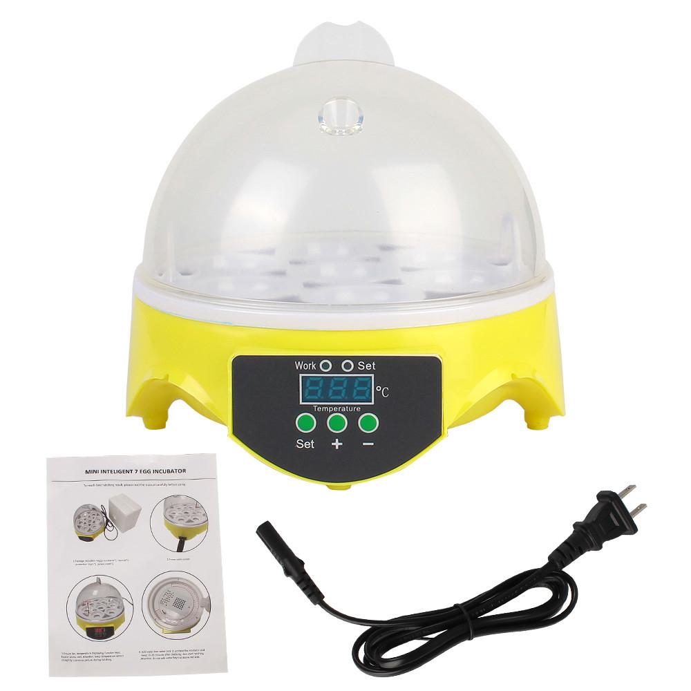 Mini Egg Incubator Brooder for Bird Chicken Duck Pigeon Poultry Incubator Adjustable Digital Temperature Automatic Egg Hatcher 16.5 * 17.5cm