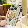 Waterproof Durable Phone Case For Blackview Shark9 5G Soft Case Ring Oil Painting Protective Shockproof Wristband Flower