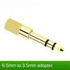 3.5 To 6.5mm Gold Plated Connectors Jack Microphone Electric Piano Connector  Home