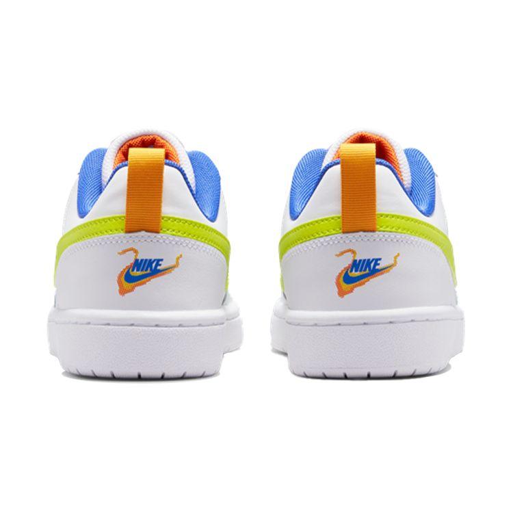 Nike Кроссовки для детей Nike Court Borough Low 2 SE GS Белый Атомический Зеленый Средне-Синий Магматический Оранжевый DQ7770-100