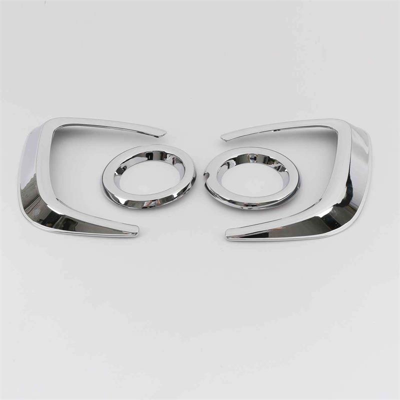 For Mitsubishi ASX 2013 2014 2015 ABS Chrome Front Foglight Lamp Eyebrow Frame Rear Fog Light Cover Trim Car Styling