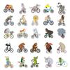 50pcs Cute Animal Bicycle Stickers for DIY Graffiti Journals and Tablets
