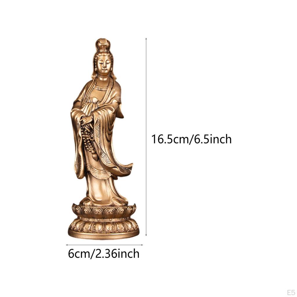 Статуя Гуань Инь Китайское буддийское украшение Фигурка Гуаньинь Скульптура Будды-женщины Фэн-шуй для