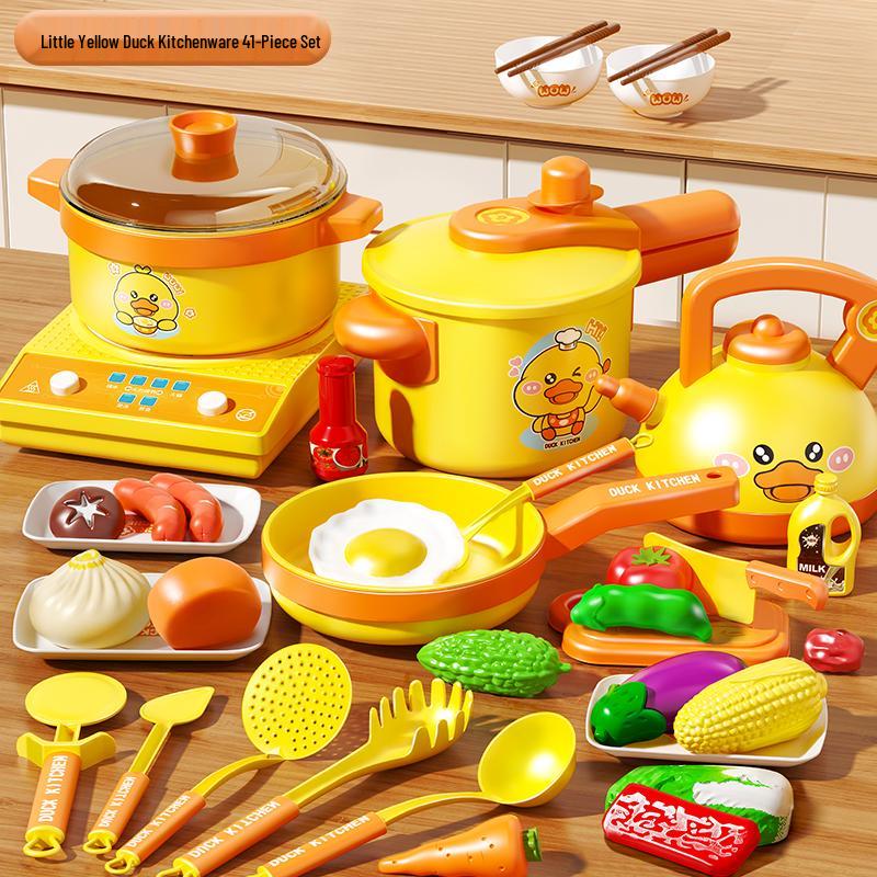 Kids' Pretend Play Kitchen Set: Baby Cooking Toys for Girls Ages 1-3