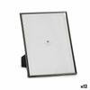 Photo Frame Black Crystal Steel (23x28x15cm) (12 Units)