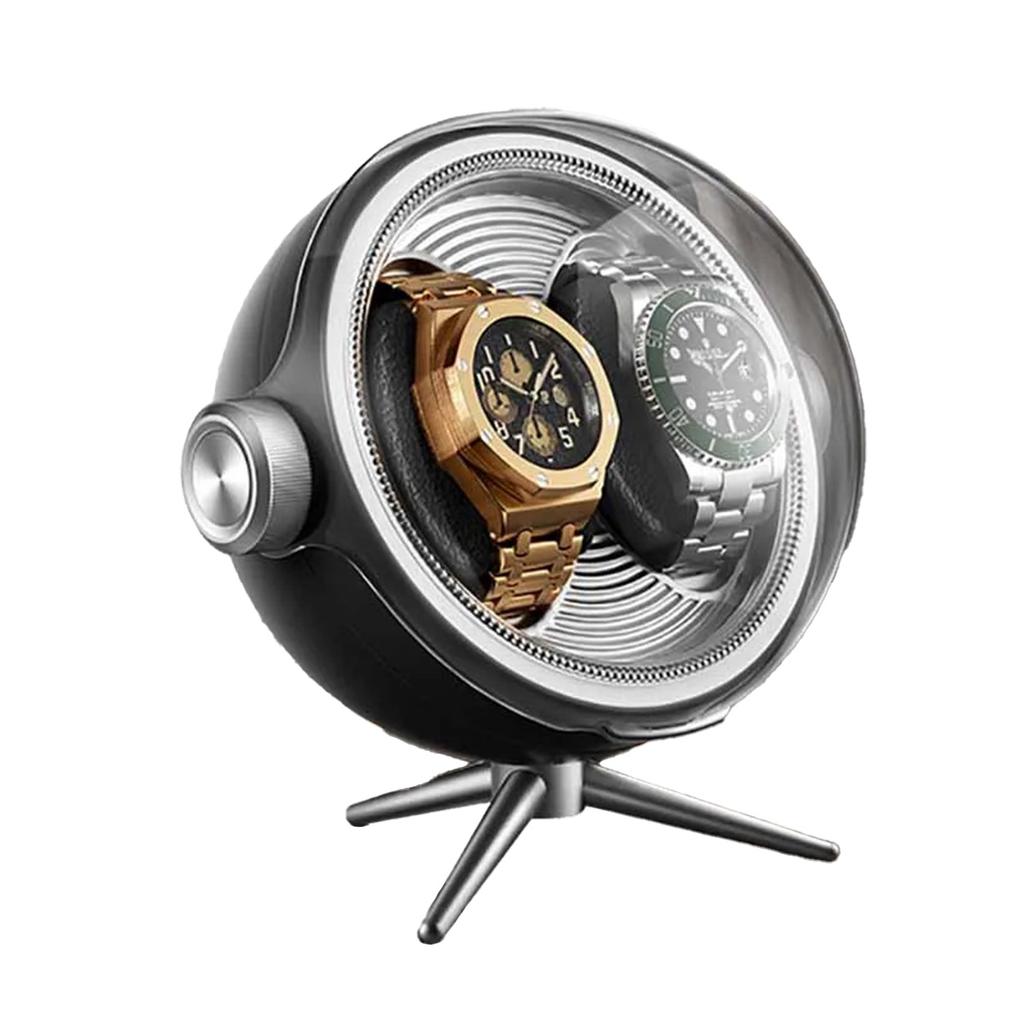 High End Silent Breathing Light Watch Winders Holder Open Lid Stop Run Anti Magnetic Extremely Watch Case Box Customized Logo