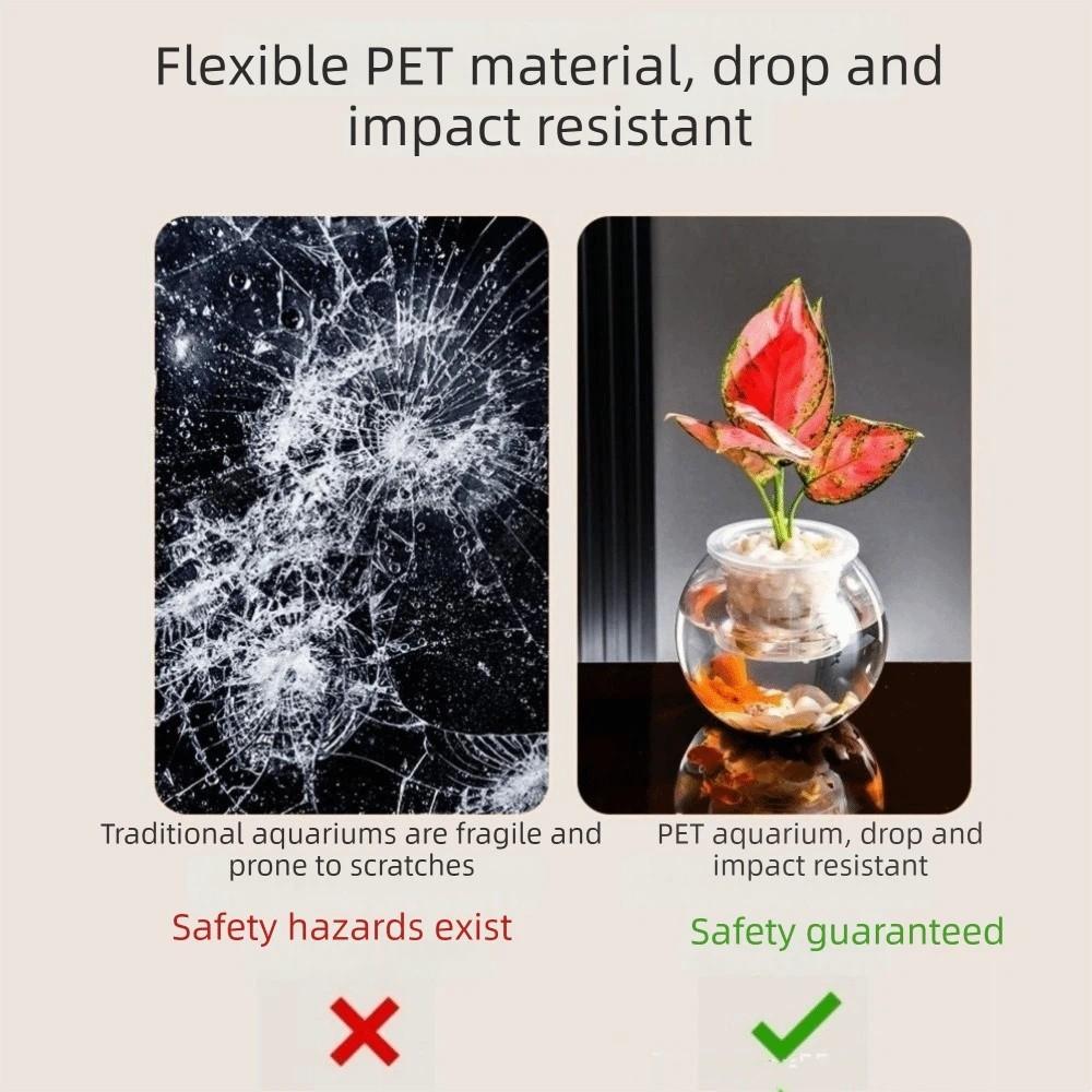 Пластиковый Цветочный Горшок Прозрачный Аквариум Креативные Горшки для Растений с Автополивом Настольный