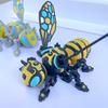 3D-печатная механическая фигурка пчелы, Коллекционный киберпанк-осиный орнамент с подвижными суставами, Арт-игрушка-антистресс для стола в виде шарнирного насекомого