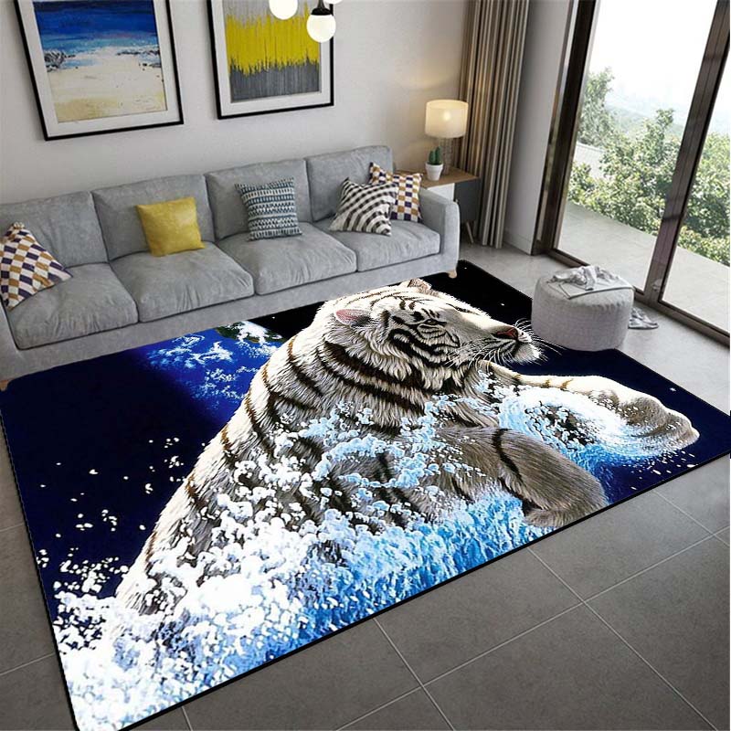 Спальня Гостиная Кухня Коридор Ковер Бытовой Тигр Узор Ковер Европейский Стиль Напольный Коврик Коридор Ковер