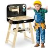 Wooden workshop for children set of tools accessories gift child