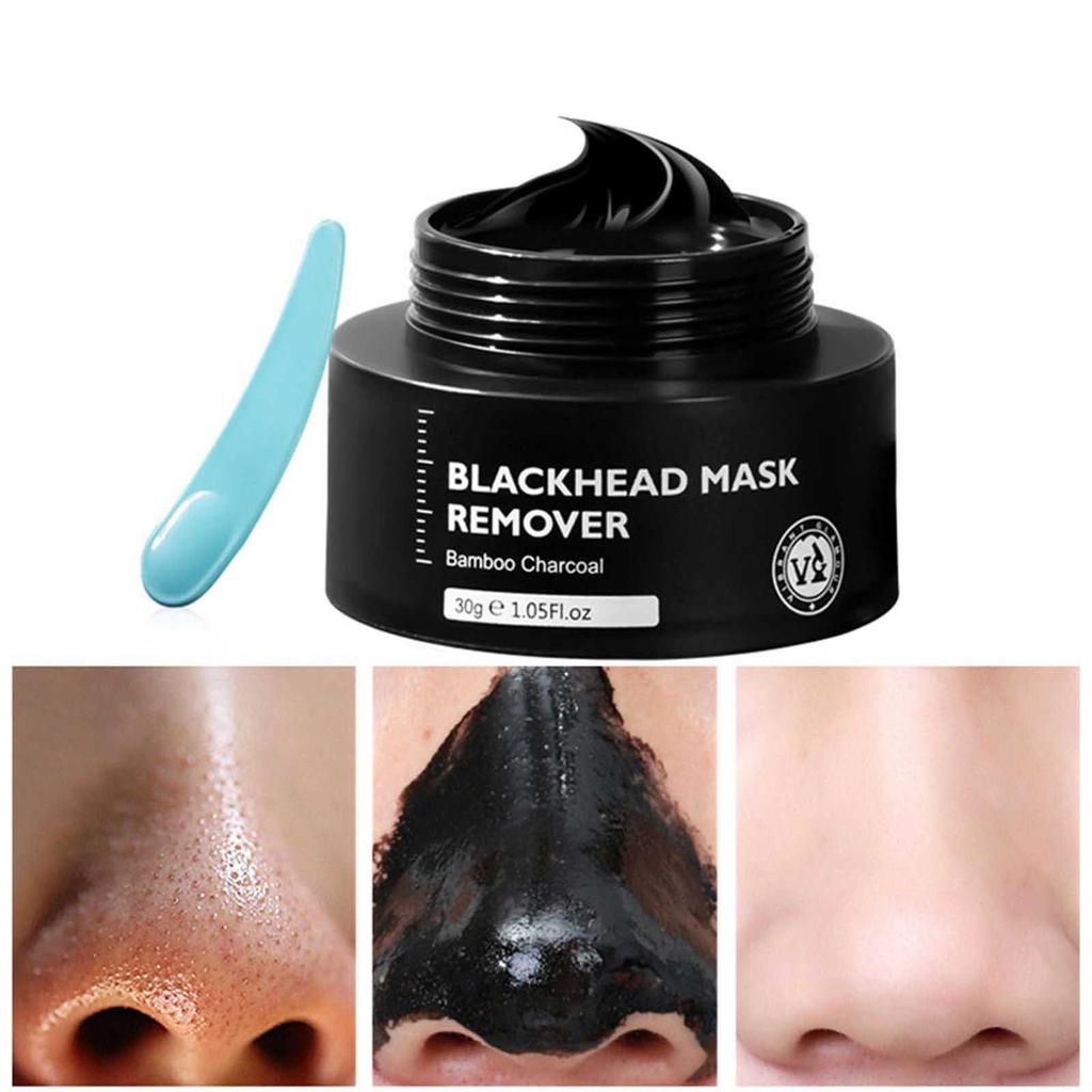 Charcoal Blackhead Remover Mask, Peel Off Face Mask Pore Blackhead Cleanser Purifying Deep Cleansing Nose Patch-30g(g/ml)