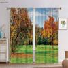 Green Landscape Forest 3d Printed Curtains Machine Washable Bedroom Living Room Kitchen Four Seasons Decorative Curtains 2PCS