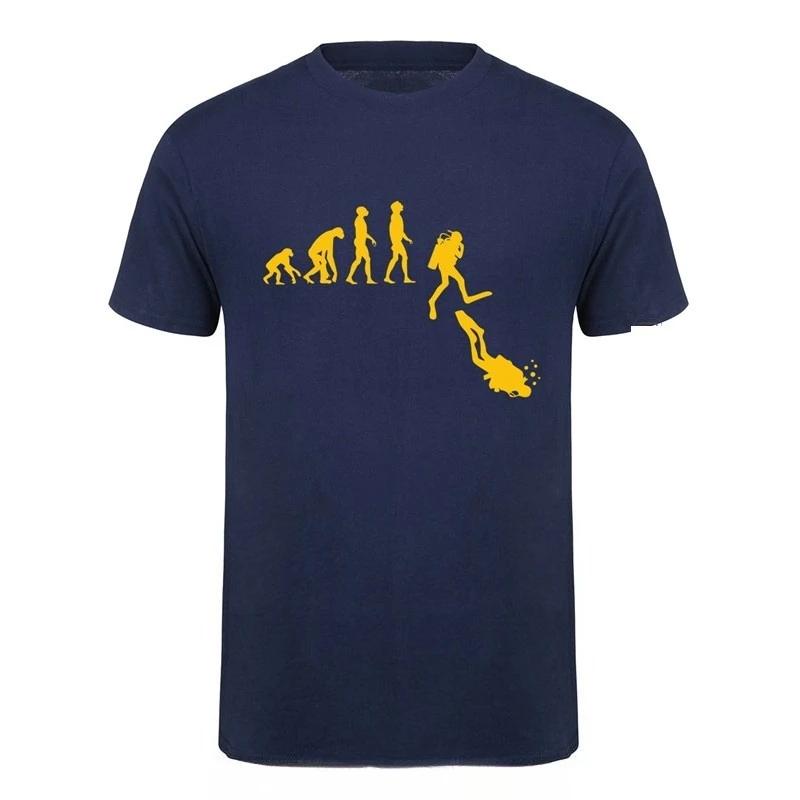 Diving Evolution T Shirt Men Cotton Funny Diver T-shirt Man Clothing High Street Camiseta Basic Tops Fitness T Shirt