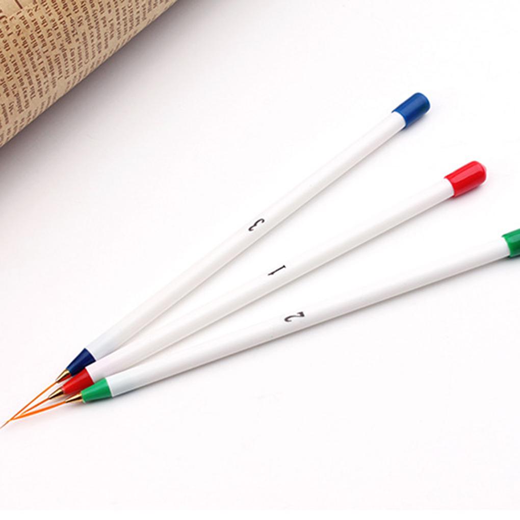 Горячая Распродажа 3 шт./Набор Женские DIY Рисование Живопись Полосатый Пластиковый Набор Кистей для Ручек с Вытягивающейся Линией