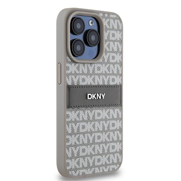 Dkny Dkhcp15Lprthsle Iphone 15 Pro6.1 Beżowy/Beige Hardcase Leather Mono Stripe & Metal Logo