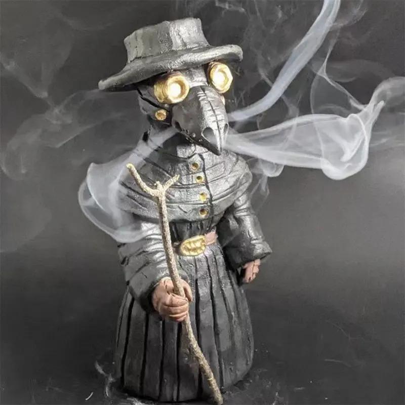 Чумной Доктор Курильница Хеллоуин Украшение Mr. Мини-статуэтка вороны эффективное средство от стресса и беспокойства, украшение для дома