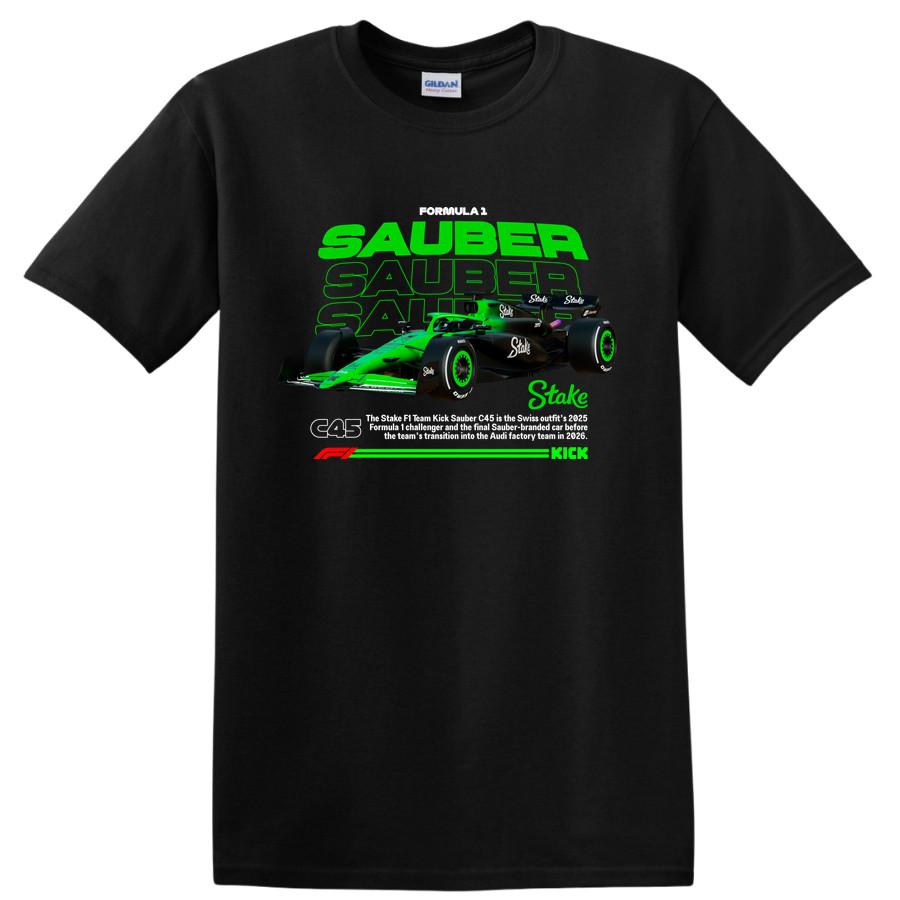 Футболка с гоночным автомобилем Sauber Формула 1 для любителей автоспорта