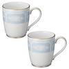 Кружка Noritake 280cc Lace Wood Gold 2 шт. Синий тонкий фарфор (Парный набор) Р9755А/1507
