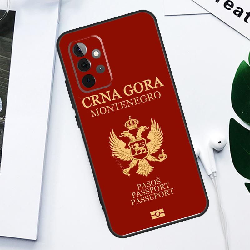 Montenegro Flag For Samsung Galaxy A06 A05 A16 A54 A34 A14 A55 A35 A15 A53 A33 A13 A22 A32 A52 Phone Case