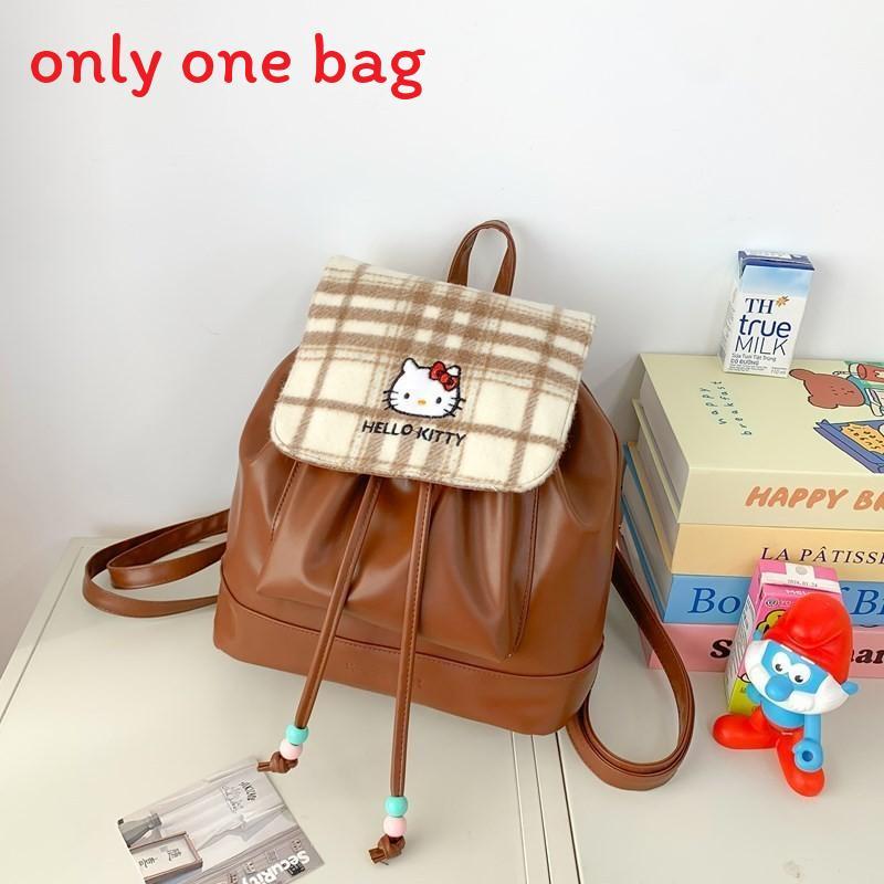 Hello Kitty Girls Mini Backpack With Cartoon Pu Material For Casual Daily Use