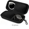 Protective Hard Shell Double Compartment Glasses Storage Box Shockproof Portable Car Zipper Design Protects Double Lens Case