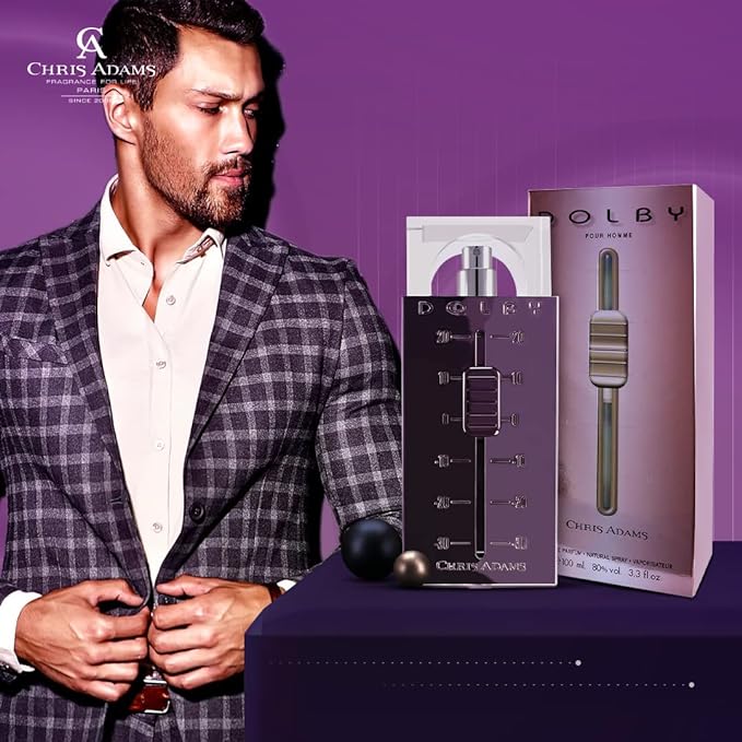 Chris Adams Парфюмированная вода - Dolby | Смелый ароматный цветочно-древесный аромат для мужчин | Освежающий ежедневный парфюм для мужчин | 100 мл | Сделано в Индии