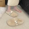 Internet Celebrities Wear Two Mao Mao Shoes for Women To Wear 2025 Autumn and Winter New Soft-soled Non-slip Suede One Pedal Doudou Cotton Drag