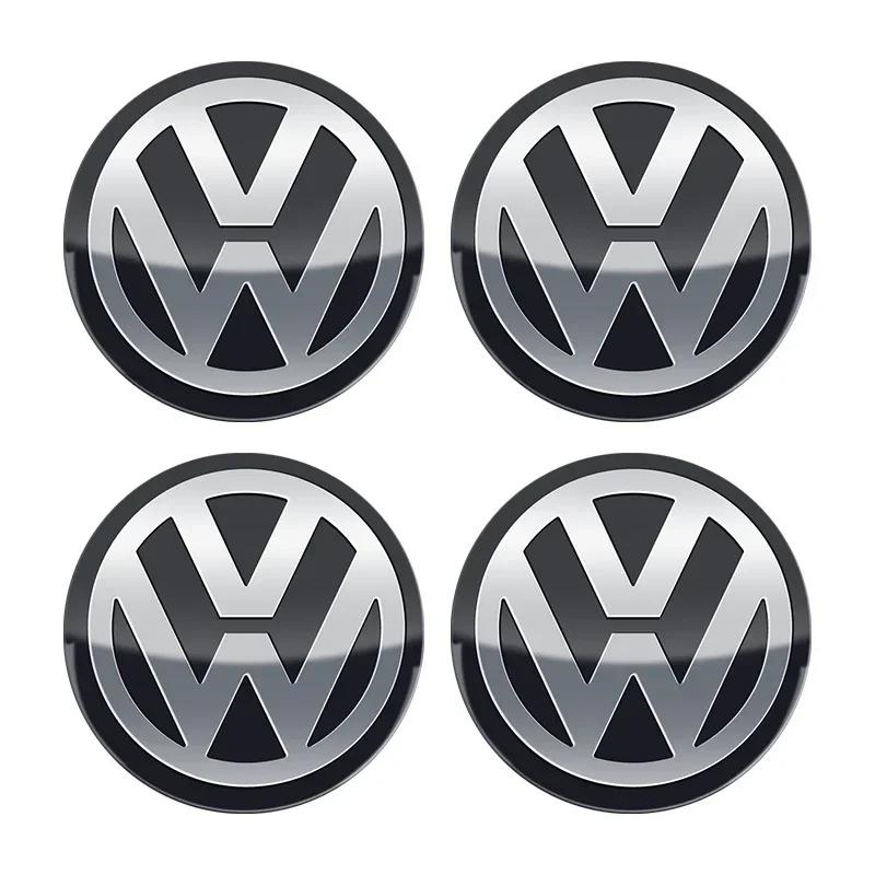 For VW Volkswagen Jetta MK5 Golf 4pcs 56mm 60mm 65mm 70mm 75mm Car Wheel Center Hub Cap Sticker For Volkswagen VW CC GTI Polo Go